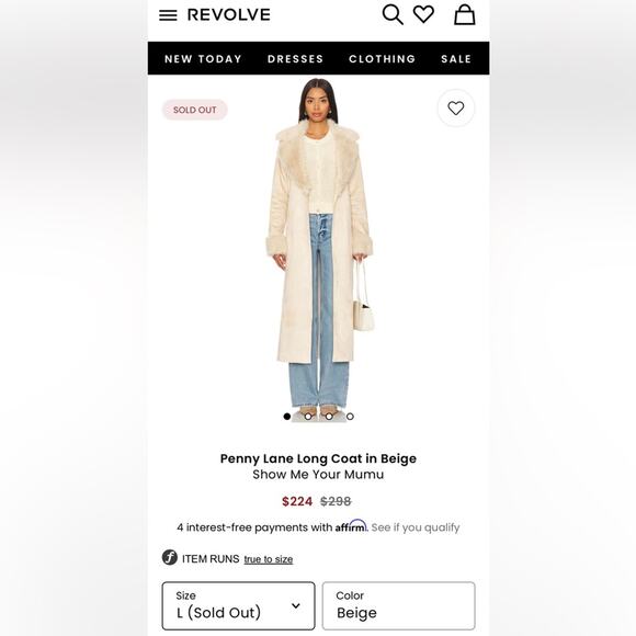 NWT NEW Show Me Your Mumu Penny Lane Long Coat - Picture 3 of 11